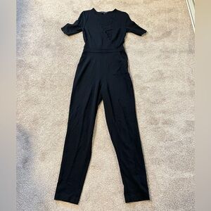 French Connection Black Stretchy Jumpsuits, Size S